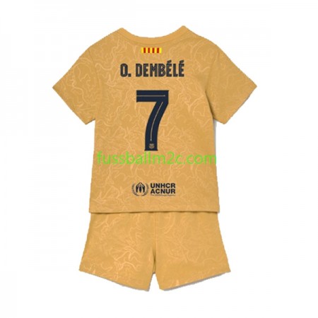 Fußballtrikots FC Barcelona Ousmane Dembele 7 Kinder Auswärts Trikotsatz 2022-2023